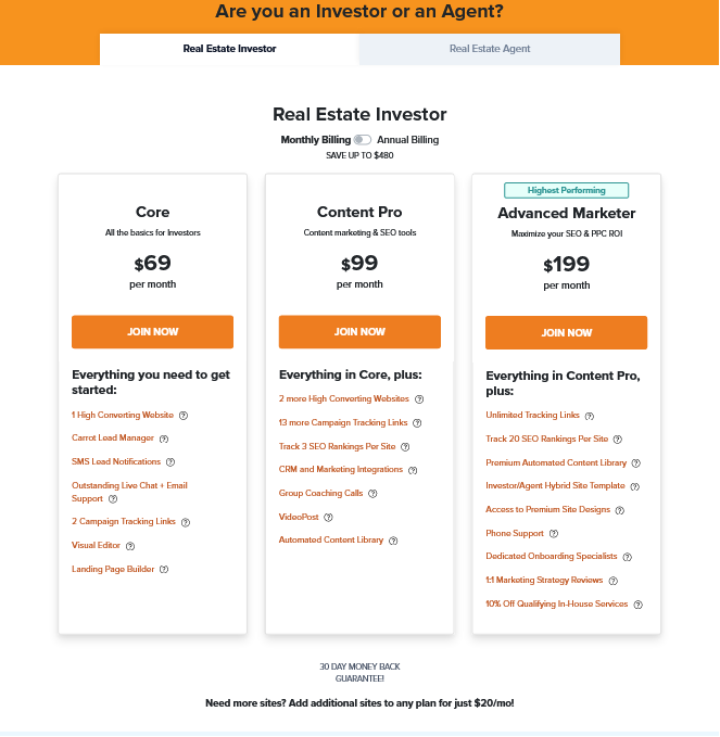 Screenshot 2022 11 20 at 15 00 12 Carrot Website Pricing Plans Carrot